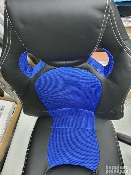 Kancelarijska Stolica (Crno-Plava) do 150kg OBG56L- Songmics