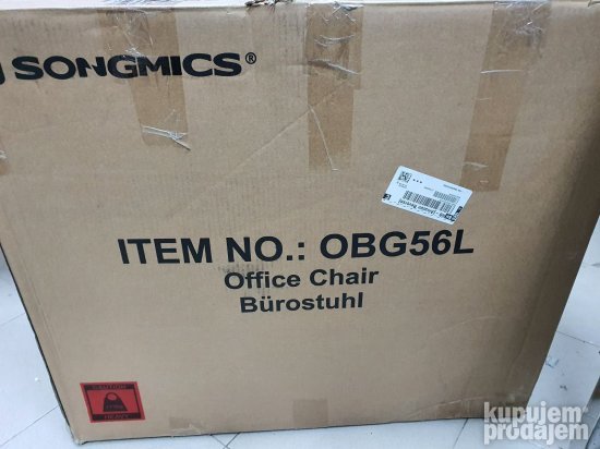 Kancelarijska Stolica (Crno-Plava) do 150kg OBG56L- Songmics