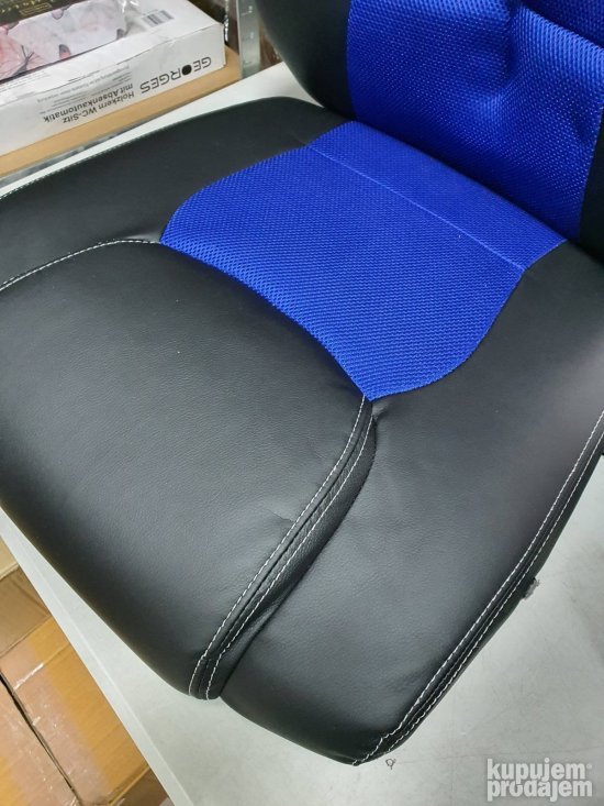Kancelarijska Stolica (Crno-Plava) do 150kg OBG56L- Songmics