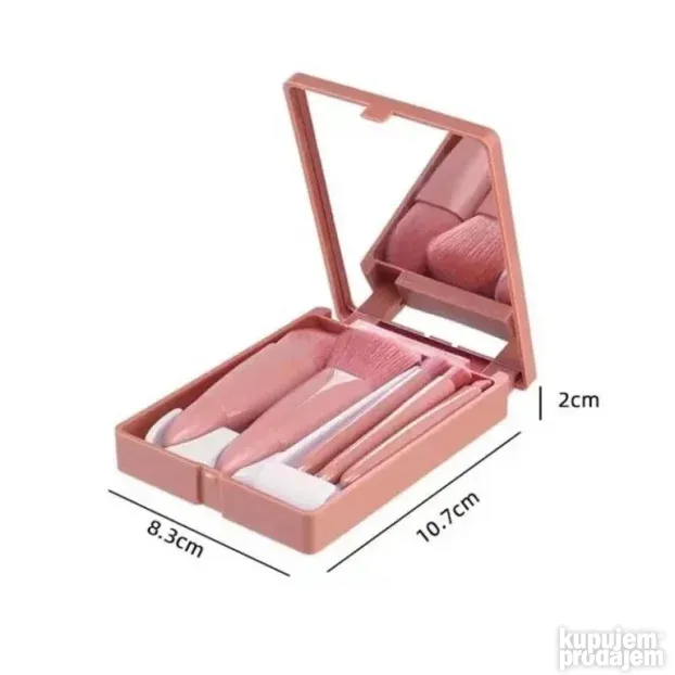 Set od 5 četkica za šminkanje sa ogledalom