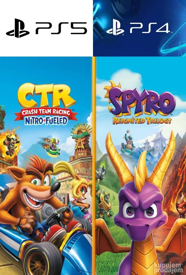 Crash Team Racing Nitro Fueled + Spyro PS4/5 KupujemProdajem