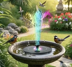 Led RGB solarna fontana