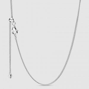 PANDORA ogrlica Flat Curb Sliding srebro ale s925 398283