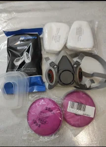 Gas maska autolakirerska + 10 pred filtera + filteri za pras