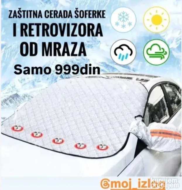 Zaštita za šoferšajbnu auta zaštita od sunca mraza snega