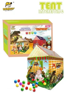 Šator za decu Dinosaurusi+ 50 LOPTICA- Šator kućica za decu