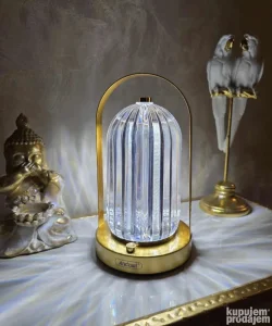 Fenjer lampa - cristal led gold -