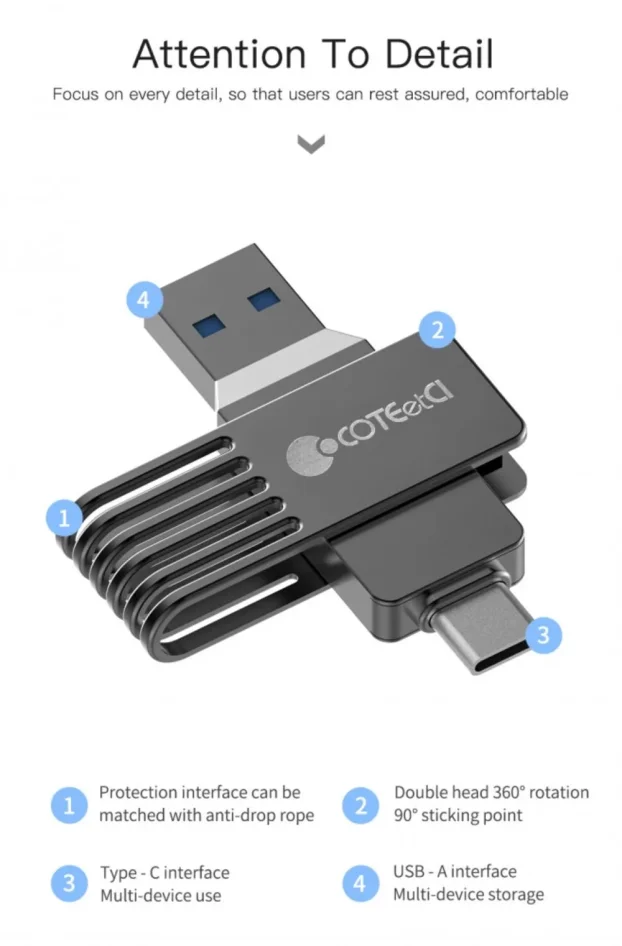 USB flash memorija Coteci CS8833 32GB USB 3.0/Type C
