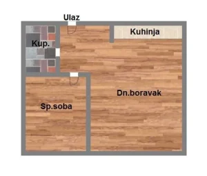 Dvosoban,34m2,Telep