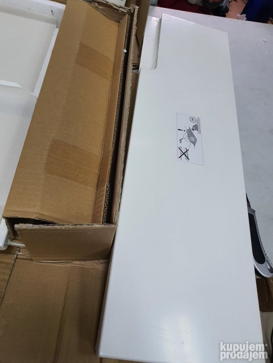 Komoda Visoki Sjaj 40x65x80cm Bela - Bega