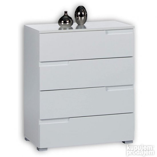 Komoda Visoki Sjaj 40x65x80cm Bela - Bega