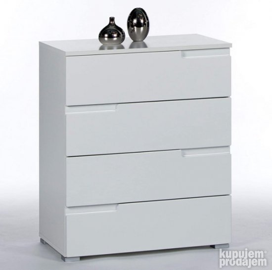 Komoda Visoki Sjaj 40x65x80cm Bela - Bega