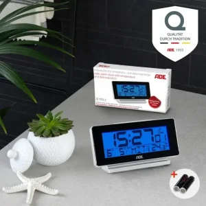 ADE CK-1703-2 - RC LCD stoni sat, budilnik sa termometrom