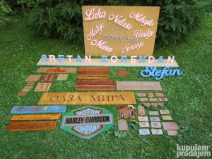 3D Slova tekst stiropor drvo rezbarenje medijapan dekoracije