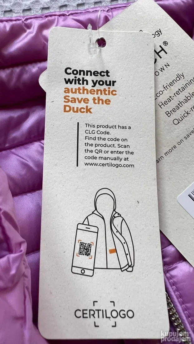 SAVE THE DUCK ORIGINAL NOVA roze zimska jakna 1 ili S