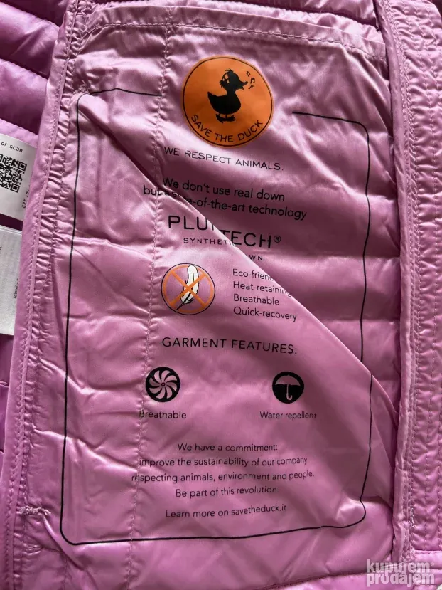 SAVE THE DUCK ORIGINAL NOVA roze zimska jakna 1 ili S