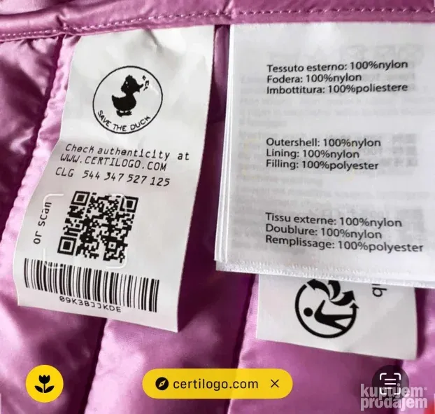 SAVE THE DUCK ORIGINAL NOVA roze zimska jakna 1 ili S