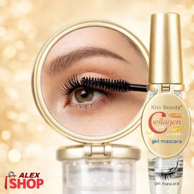 Collagen Gel Mascara 2 u 1 Kiss Beauty maskara i ogledalce