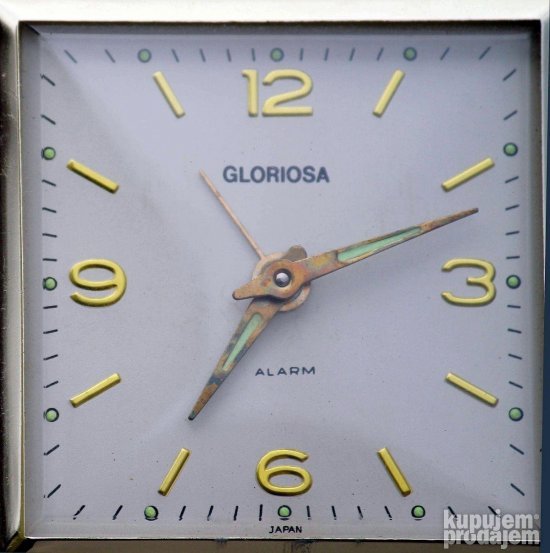 Vintage travel alarm clock GLORIOSA JAPAN