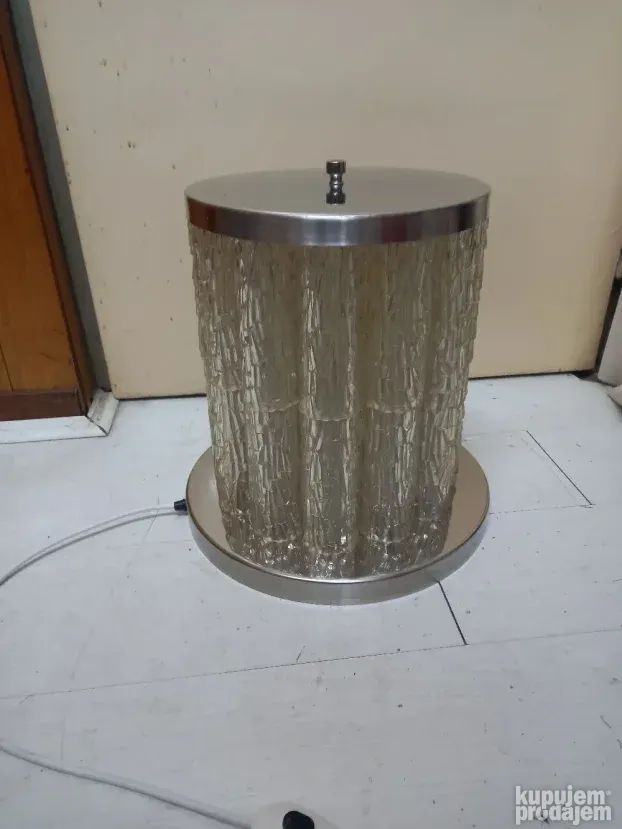 J.T.Kalmar lucite chrome floor lamp 1970s