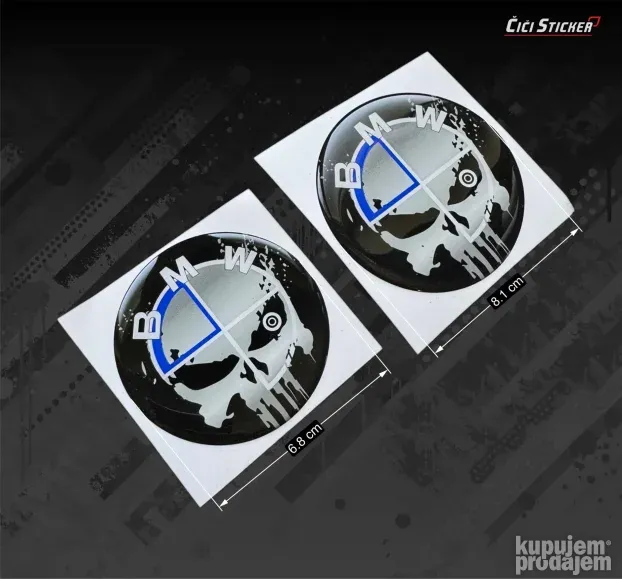 Stikeri BMW Punisher nalepnice za haubu i gepek po meri-2573