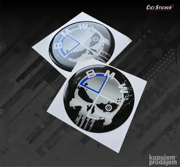 Stikeri BMW Punisher nalepnice za haubu i gepek po meri-2573