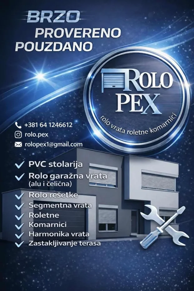 Garazna rolo vrata,komarnici,harmonika vrata, roletne