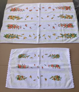 PEŠKIRI 100% pamučni, kvalitetni,floralni dezen,veći i manji