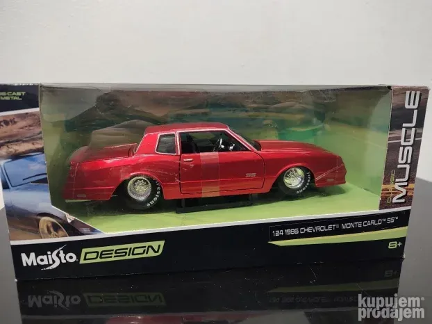 Miniature Maisto 1/24 - Chevrolet Monte Carlo SS 1986 - Jaune Et Noir