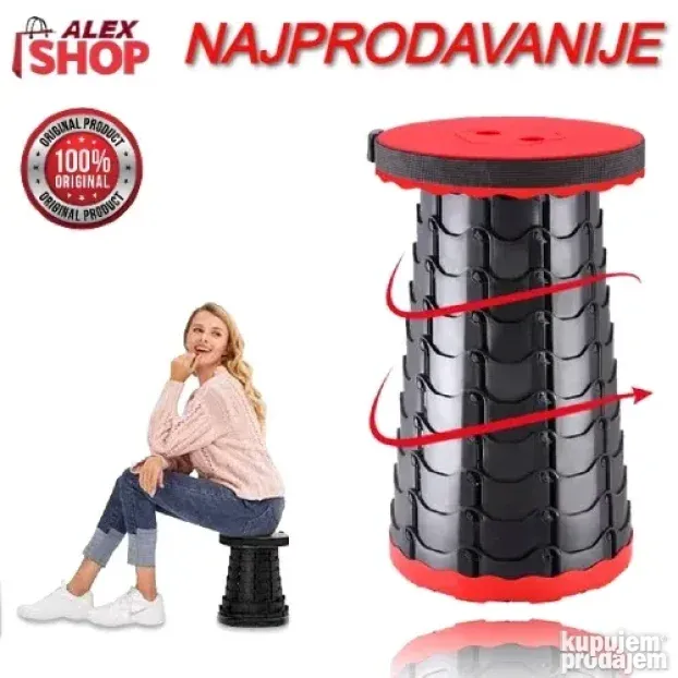 Ultra lagana sklopiva teleskop stolica za kampovanje lov rob