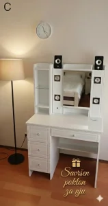 Sto za sminkanje (MDF) - Savršen POKLON + USB & Kliz