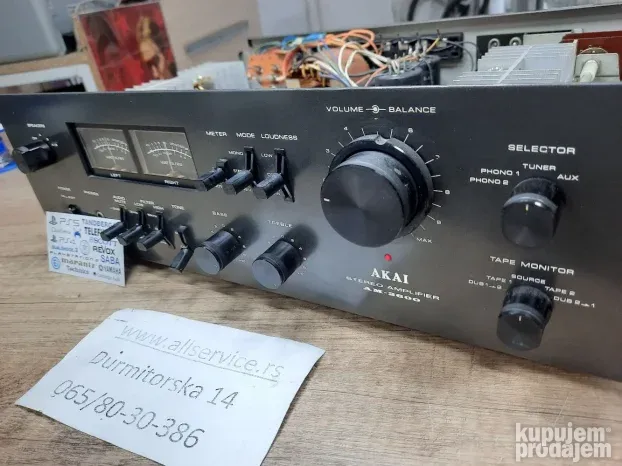 Servis vintage AKAI pojačala Beograd.