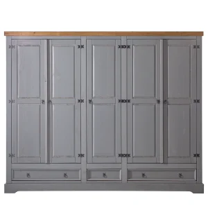 Maison Belfort Finca Rustica, bor masiv, siva, 242x195x56 cm