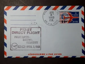Koverat prvog dana, Air mail 1965.god, US postage