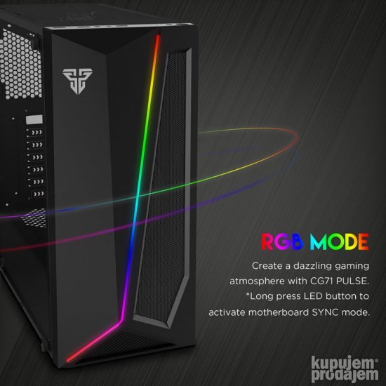 Kućiste Gaming Fantech CG71 Midi crno