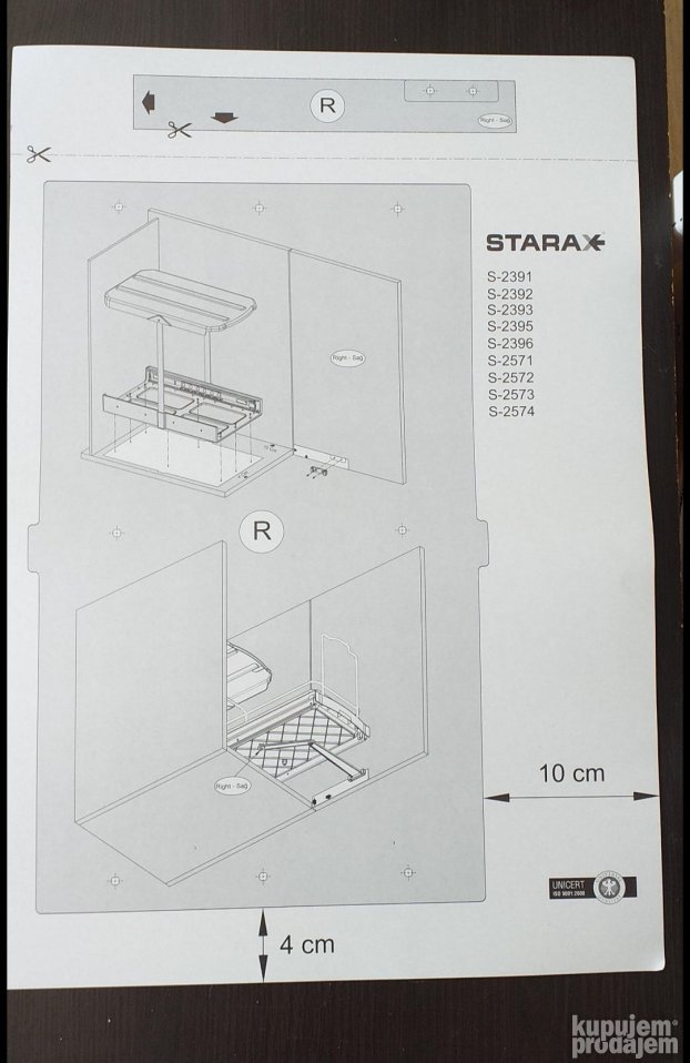 Kanta ugradna 24l -automatska-Starax-okov za namestaj