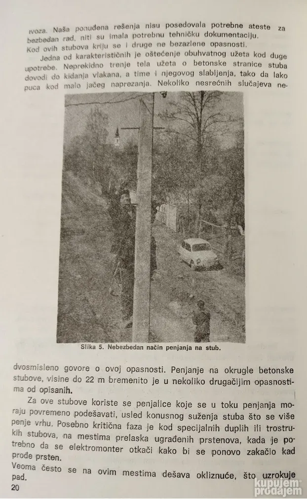 Elektromonter i njegov rad na visini