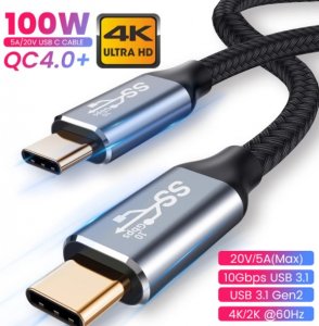 USB tip C na USB tip C PD kabal 100 W 1M