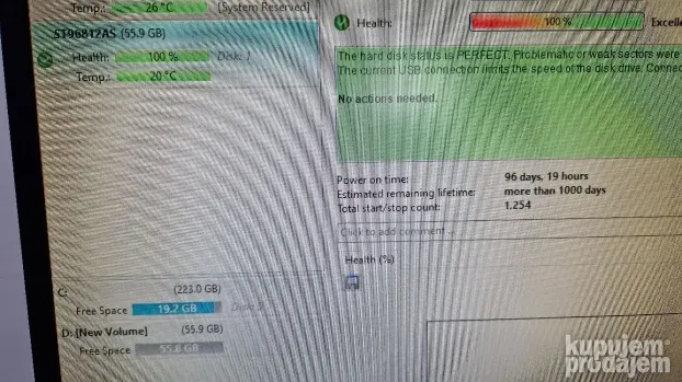 Hard disk za laptop 60gb (100% health) BR.4