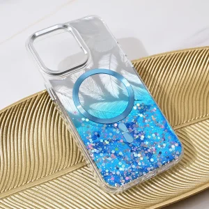 Torbica Magsafe Glitter za iPhone 13 Pro Max 6.7 - Plava