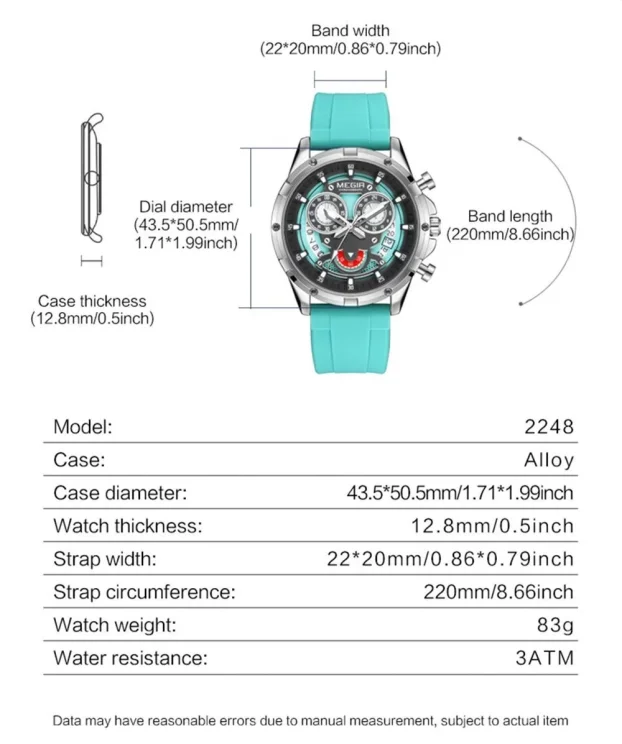 Muški sat MEGIR 2248 Green KupujemProdajem
