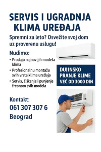 Ugradnja klima uređaja i dubinsko pranje