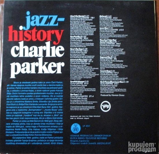 Charlie Parker-Jazz History (1975)