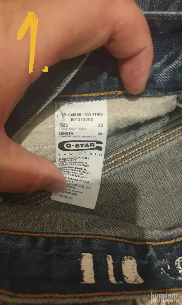 GStar muski dzins 33x34 34x32 33x34vise komada