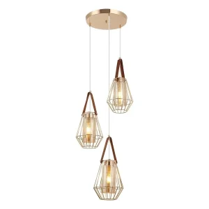 Visilica  gold 3xe27 F7037-3V GD