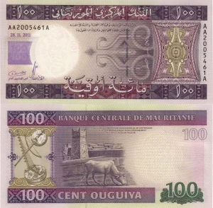 MAURITANIA 100 Ouguiya 2015 UNC, P-16
