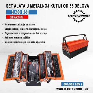 Set alata u metalnoj kutiji 85 delova