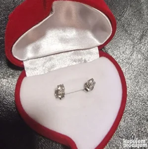 Mindjuse zlatne sa pravim prirodnim Dijamantima NOVE