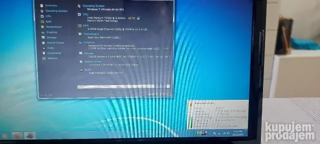 Acer Aspire 7730ZG 320GB/4GB/17'/grafika 512MB/baterija 2h