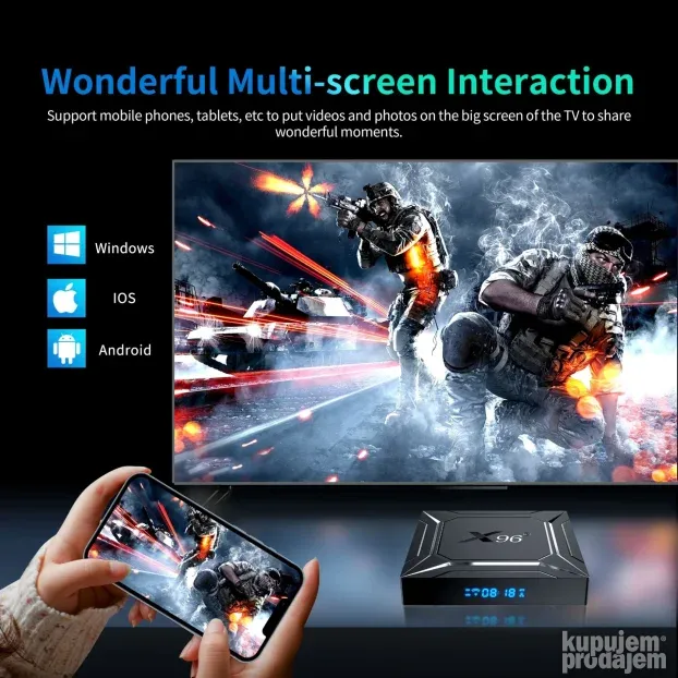 X96 M200 4GB/64G S905X5M WiFi 2.4/5GHz Android 14 KODI